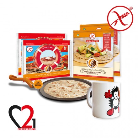 CUORE 21 - Box Benefica Piadine Senza Glutine con tazza e Testo