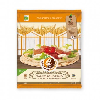 Piadina Romagnola IGP con olio extravergine d'oliva Biologica - 3pz 375g